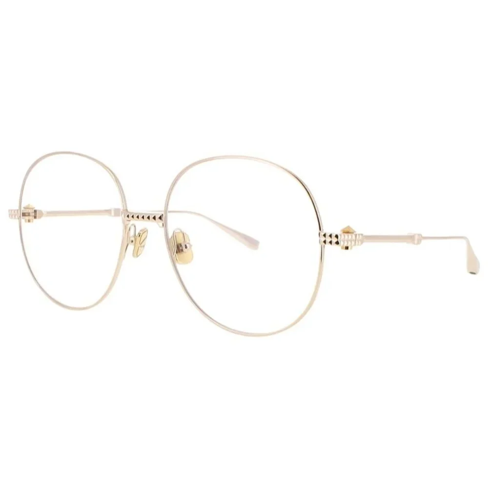 NWT VALENTINO EYEGLASSES ROUND WOMEN GOLD EYEWEAR